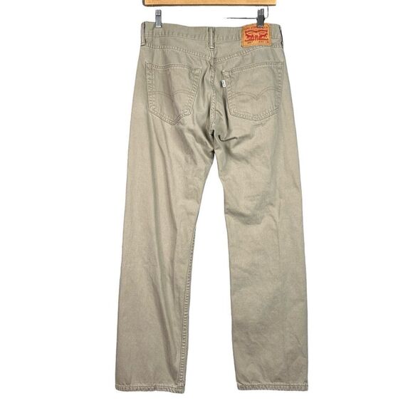 Levi's 505 Mens Jeans Size W31 L30 Camel Tan Straight Leg White Tag Modern - Picture 5 of 13